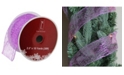 Northlight Pack of 12 Glittering Purple Wired Christmas Craft Ribbon Spools - 2.5" x 120 Yards Total